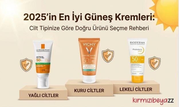2025'in En İyi Güneş Kremleri: Cilt Tipinize Göre Doğru Ürün Seçme Rehberi (Yağlı, Kuru, Lekeli Ciltler)