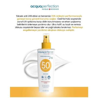 Acqua Perfection Güneş Koruyucu Sprey SPF50 200 ml - 5