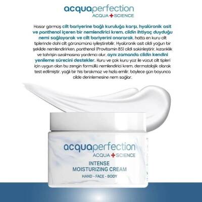 Acqua Perfection Yoğun Nemlendirici El - Yüz - Vücut Kremi 300ml - 5