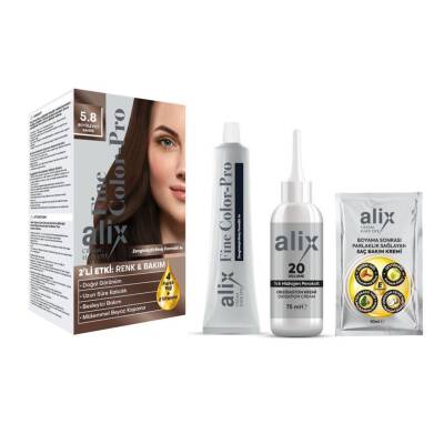 Alix Kit Saç Boyası 5.8 Büyüleyici Kahve 50 ml - 1