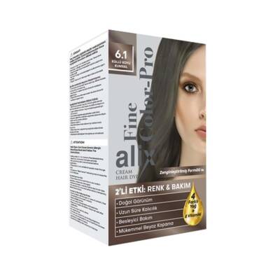 Alix Kit Saç Boyası 6.1 Küllü Koyu Kumral 50 ml - 1