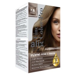 Alix Kit Saç Boyası 7.8 Karamel 50 ml - Alix