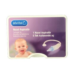 Alvita 1 Nazal Aspiratör 5 Tek Kullanımlık Uç - Alvita
