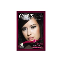 Amars Kına İçeren Saç Boyası Siyah Renk 6lı 10 gr - Amars