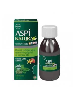 Aspi Natura Kids Öksürük Şurubu Vanilya & Çilek 120 ml - 1