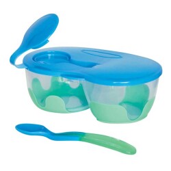 Bebedor 2 Bölmeli Tabak-Kaşık Set 8559 Mavi - Bebedor