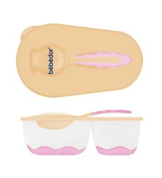 Bebedor 2 Bölmeli Tabak-Kaşık Set 8559 Sarı - Bebedor