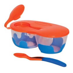 Bebedor 2 Bölmeli Tabak-Kaşık Set 8559 Turuncu - Bebedor