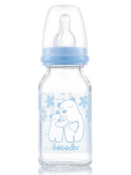 Bebedor 40302 Isıya Dirençli Cam Biberon 125 ml-Mavi - Bebedor