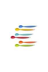 Bebedor 5582 Uzun Saplı 2 li Kaşık Turkuaz-Kırmızı - Bebedor