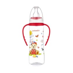 Bebedor 77302 Ergonomik Kulplu Biberon 250 ml - Kırmızı - Bebedor