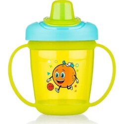 Bebedor 8508 Kapaklı ve Kulplu Sert Su Oluklu Bardak-Yeşil - Bebedor