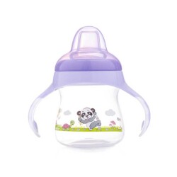 Bebedor Damla Akıtmaz Yumuşak Uçlu Alıştırma Bardağı 8507 - Mor - Bebedor