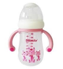Bebedor Geniş Ağızlı Kulplu PP Biberon 240 ML 99322-Pembe - Bebedor