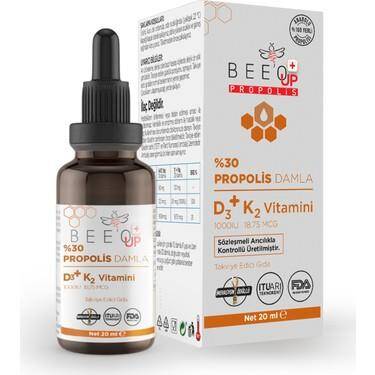 Bee'o Up %30 Propolis D3+K2 Damla 20 ml - 1