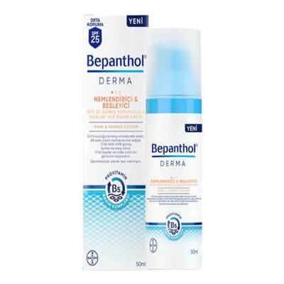 Bepanthol Derma Yüz Bakım Kremi Nemlendirici ve Besleyici Spf 25 50 ml - 1