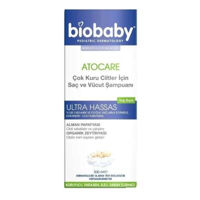 BioBaby Atocare Çok Kuru Ciltler İçin Saç ve Vücut Şampuanı 300 ml - 1