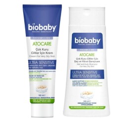 Biobaby Kuru Ve Atopik Ciltler Için Şampuan 300 ml + Krem 100 ml Çok Kuru Ciltler - 1