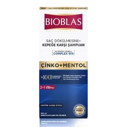 Bioblas Çinko + Mentol 2si 1 Arada 360 ml Arada Kepek Şampuanı - 1