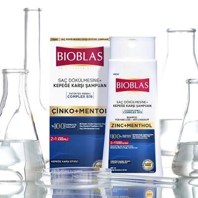Bioblas Çinko + Mentol 2si 1 Arada 360 ml Arada Kepek Şampuanı - 5