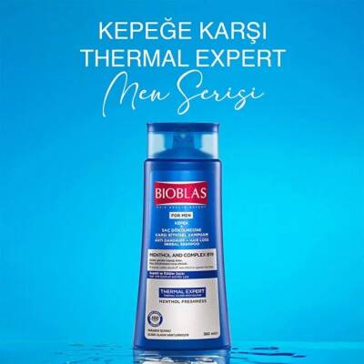 Bioblas Thermal Expert Mentol ve B19 360 ml Saç Dökülmesine Karşı Kepek Şampuanı - 9