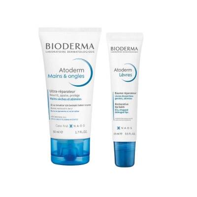 Bioderma Atoderm Hand Cream 50 ml + Lip Balm 15 ml Kofre - 1