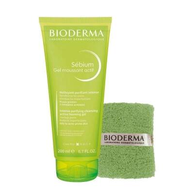 Bioderma Sebium Foaming Actif Gel 200 ML + Bilek Havlusu - 1