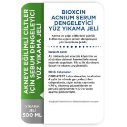 Bioxcin Acnium Sebum Dengeleyici Yüz Yıkama Jeli 500 ml + 500 ml Avantaj Paket - 3