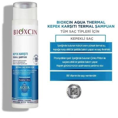 Bioxcin Aqua Kepek Karşıtı Termal Şampuan 300 Ml + Yoğun Kepek Karşıtı Termal Şampuan 200 Ml - 4