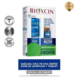 Bioxcin Biotin 5000 Mcg 60 Tablet Biotin Şampuan 300 ml Kofre - Bioxcin