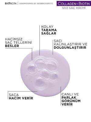 Bioxcin Collagen & Biotin Hacim Verici Bakım Seti - Şampuan 300 ml + Sıvı Saç Kremi 200 ml - 7