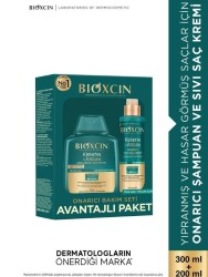 Bioxcin Keratin & Argan Onarıcı Bakım Avantaj Seti - Şampuan 300 ml + Sıvı Saç Kremi 200 ml - Bioxcin