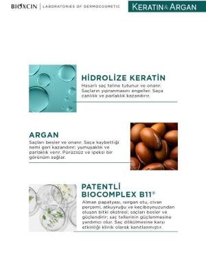 Bioxcin Keratin & Argan Onarıcı Bakım Avantaj Seti - Şampuan 300 ml + Sıvı Saç Kremi 200 ml - 3