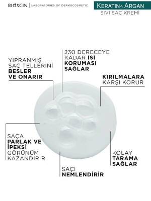 Bioxcin Keratin & Argan Onarıcı Bakım Avantaj Seti - Şampuan 300 ml + Sıvı Saç Kremi 200 ml - 8