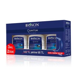Bioxcin Quantum Bio-Activ Kuru Normal Saç 300 ml 3lü Şampuan - Bioxcin