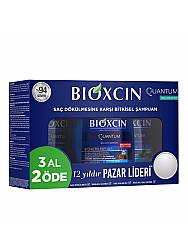 Bioxcin Quantum Bio-Activ Yağlı Saç 300 ml 3lü Şampuan - Bioxcin