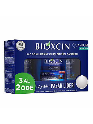 Bioxcin Quantum Bio-Activ Yağlı Saç 300 ml 3lü Şampuan - 1