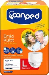 Canped Büyük Boy 8'li (L) Emici Külot - Canped