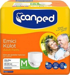 Canped Orta Boy (M) 10'lu Emici Külot - Canped
