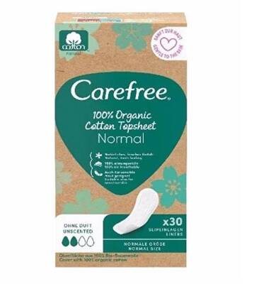 Carefree Organic Cotton Topsheet Normal Günlük Ped 30'lu - 1