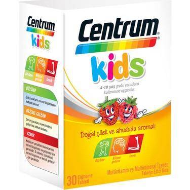 Centrum Kids 4-10 Yaş Çocuk Vitamini 30 Çiğneme Tableti - 1