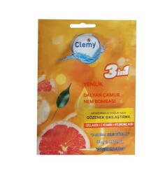 Clemy Dalyan Çamur 3in1 Nem Bombası Maskesi 32 ml - Clemy