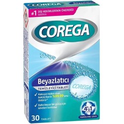 Corega Diş Temizleyici Beyazlatıcı 30 Tablet - Corega