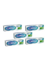 Corega Süper Diş Protezi Yapıştırıcı Naneli Krem 40 Gr 5 Adet - Corega