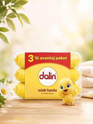 Dalin 3lü Islak Havlu Mendil Klasik 3x56 Adet - 1