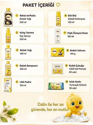 Dalin Yenidoğan Bebek Banyo Bakım Seti - 4