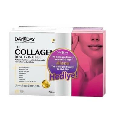 Day2Day The Collagen Beauty Intense Çilek 30 Saşe Beauty 14 Likit Tüp Hediyeli - 1