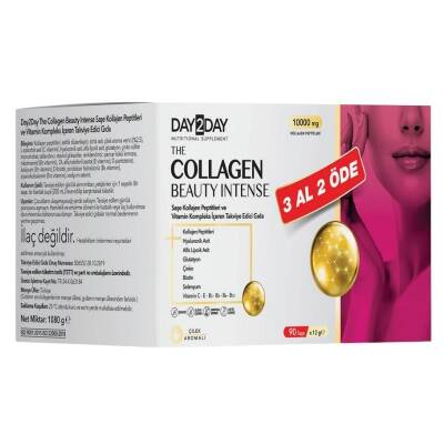 Day2Day The Collegen Beauty Çilek Aromalı 10000 mg 3 AL 2 öde - 1