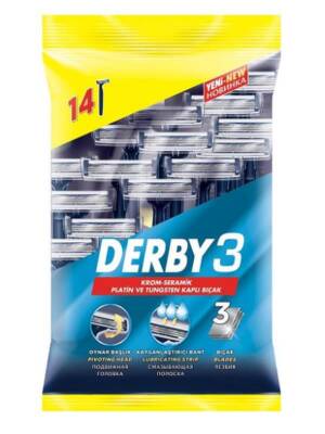 Derby 3 Bıçaklı Tıraş Bıçağı 14lü Poşet - 1