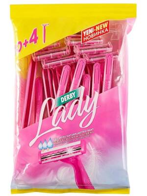 Derby Lady 2 Bıçaklı Tıraş Bıçağı 10+4 Poşet - 1